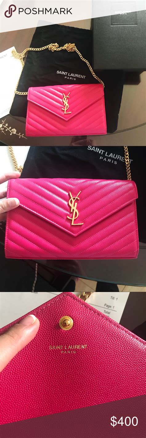 hot pink ysl bag.